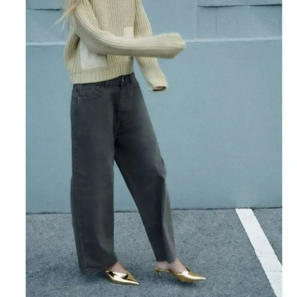 ZARA HEELED METALLIC MULES - Picture 8 of 10